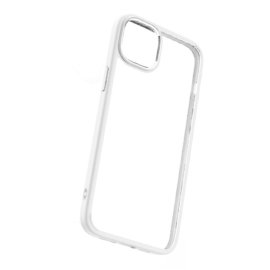 Silicone Case with Transparent Body for Apple iPhone 14 White